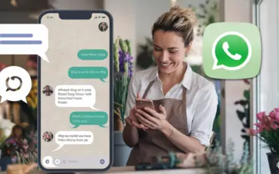 Una commerciante di fiori che usa i canali Whatsapp