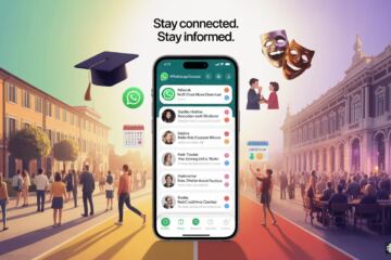 Un'immagine grafica per rappresentare l'uso dei Canali Whatsapp nelle scuole e nelle associazioni culturali