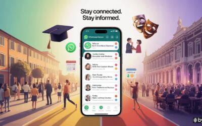 Un'immagine grafica per rappresentare l'uso dei Canali Whatsapp nelle scuole e nelle associazioni culturali