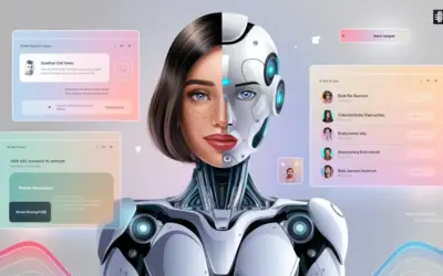 Un volto femminile mezza donna e mezza robot a rappresentare gli errori dell'ai.