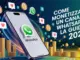 Una grafica con un cellulare al centro per rappresentare come monetizzare un canale whatsapp