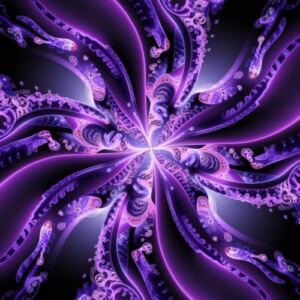 una grafica con un'elaborazione di colori e forme a rappresentare i tipi di intelligenza artificiale e in particolare la superintelligenza
